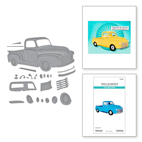 Spellbinders- Timeless Truck Etched Dies from the Classic Road Legends Collection by Mindy Eggen