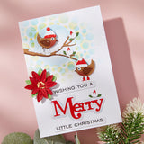 Spellbinders - Little Birdies Etched Dies from the All About Christmas Collection by Lisa Horton
