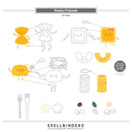 Spellbinders Pasta Friends Etched Dies from the Buon Appetito Collection