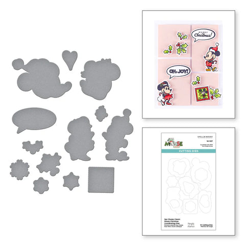 Spellbinders Say Cheese Classic Mouse Christmas Etched Dies for Coordinating Stamp Set from the Say Cheese Classic Mouse Christmas Collection