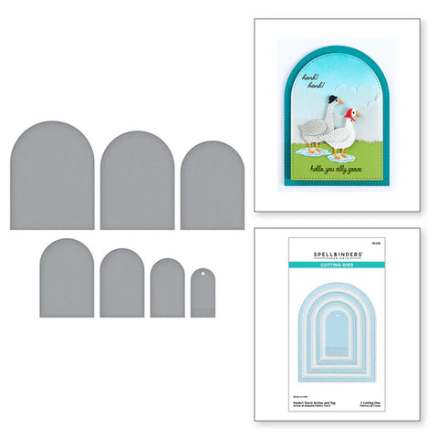 Spellbinders, Perfect Touch Arches Etched Dies from the On the Farm Collection
