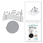 Spellbinders MUSICAL NOTES & STAVE POP-UP ETCHED DIES FROM THE BIBI'S MUSICAL NOTES COLLECTION BY BIBI CAMERON