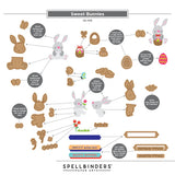 Spellbinders BUNNY BUDDIES ETCHED DIES BY SIMON HURLEY