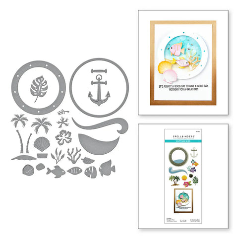 Spellbinders Coastal Escape View Etched Dies from the Windows with a View Collection by Tina Smith