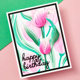 Spellbinders TWIRLING TULIPS 3D EMBOSSING FOLDER FROM THE TULIP GARDEN COLLECTION BY SIMON HURLEY