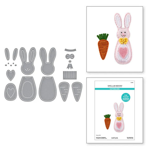 Spellbinders Felt Carrot Companion Etched Dies from the Spring Felt Stitch & Create Collection by Nichol Spohr