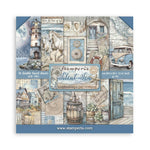 Stamperia  Scrapbooking Small Pad 10 sheets cm 20,3X20,3 (8"X8") - Silent Sea
