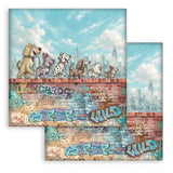Stamperia 8”x8” Paper Pad 10 Double Sided Printed Sheets - Furry Friends 2