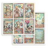 Stamperia 8”x8” Paper Pad 10 Double Sided Printed Sheets - Furry Friends 2