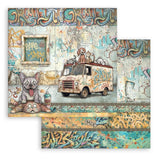 Stamperia 8”x8” Paper Pad 10 Double Sided Printed Sheets - Furry Friends 2