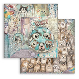 Stamperia 8”x8” Paper Pad 10 Double Sided Printed Sheets - Furry Friends 2