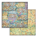 Stamperia 8”x8” Paper Pad 10 Double Sided Printed Backgrounds Sheets - Furry Friends 2
