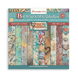 Stamperia 8”x8” Paper Pad 10 Double Sided Printed Backgrounds Sheets - Furry Friends 2