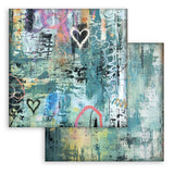 Stamperia 8”x8” Paper Pad 10 Double Sided Printed Backgrounds Sheets - Furry Friends 2