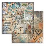 Stamperia 8”x8” Paper Pad 10 Double Sided Printed Backgrounds Sheets - Furry Friends 2