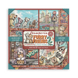 Stamperia 8”x8” Paper Pad 22 Single Sided Printed Paper Sheets - Furry Friends 2