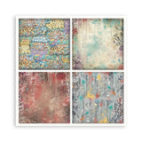 Stamperia 8”x8” Paper Pad 22 Single Sided Printed Paper Sheets - Furry Friends 2