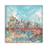 Stamperia 8”x8” Paper Pad 22 Single Sided Printed Paper Sheets - Furry Friends 2