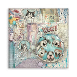 Stamperia 8”x8” Paper Pad 22 Single Sided Printed Paper Sheets - Furry Friends 2