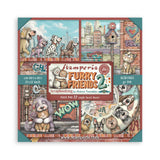 Stamperia 12”x12” Paper Pad 22 Single Sided Printed Paper Sheets - Furry Friends 2