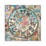 Stamperia 12”x12” Paper Pad 22 Single Sided Printed Paper Sheets - Furry Friends 2