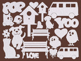 Stamperia Art Paper Shapes Laser Cut - Furry Friends 2