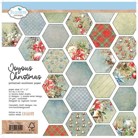 Elizabeth Craft Design Joyous Christmas Collection - 12 x 12 Paper Pack