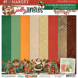 49 and Market - Jolly Jingles Collection - 12 x 12 Collection Pack - Solids