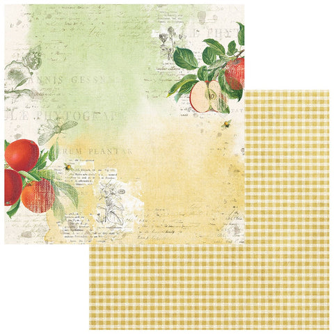 49 and Market - Vintage Orchard Collection - 12 x 12 Double Sided Paper - Apple Delight