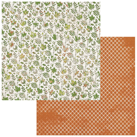 49 and Market - Vintage Orchard Collection - 12 x 12 Double Sided Paper - Painted Foliage
