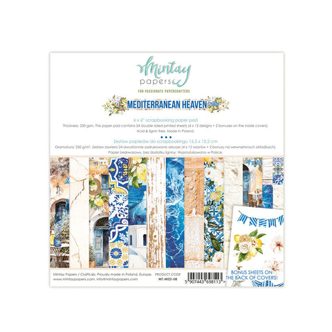 Mintay Papers 6x6 PAPER SET - MEDITERRANEAN HEAVEN