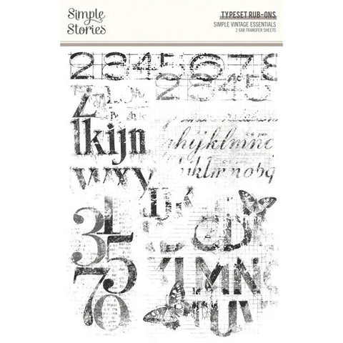 Simple Stories Simple Vintage Essentials Rub-Ons typeset