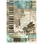 Stamperia - A4 Rice paper packed - Music piano