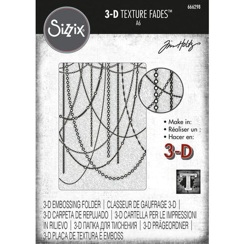 Sizzix 3D Texture Fades Embossing Folder By Tim Holtz - Sparkle