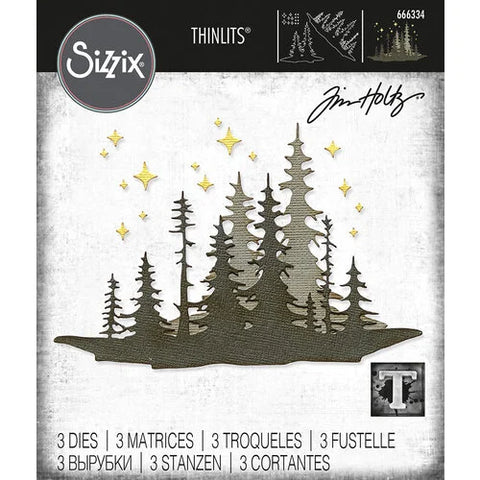 Sizzix Thinlits Dies By Tim Holtz 3/Pkg - Forest Shadows