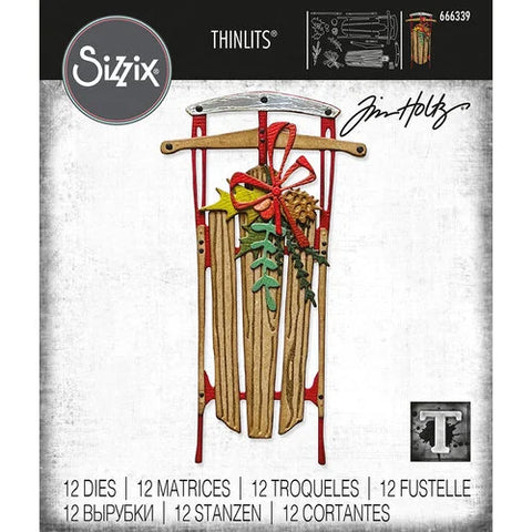 Sizzix Thinlits Dies By Tim Holtz 12/Pkg - Vintage Sled