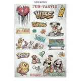 Stamperia Printed Art Junk Journal: Stickers, Cut-Outs, Backgrounds For Art And Craft - Furry Friends 2