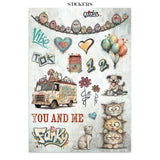 Stamperia Printed Art Junk Journal: Stickers, Cut-Outs, Backgrounds For Art And Craft - Furry Friends 2