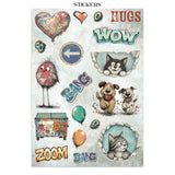 Stamperia Printed Art Junk Journal: Stickers, Cut-Outs, Backgrounds For Art And Craft - Furry Friends 2
