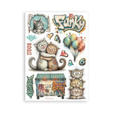 Stamperia Printed Washi Pad For Art And Craft A5 8 Sheets - Furry Friends 2