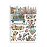 Stamperia Printed Washi Pad For Art And Craft A5 8 Sheets - Furry Friends 2
