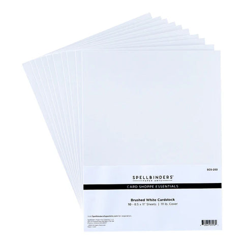 Spellbinders BRUSHED WHITE CARDSTOCK - 8.5 X 11" CARDSTOCK