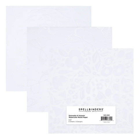 Spellbinders Paper Pad 6"X6" Water Color Resist