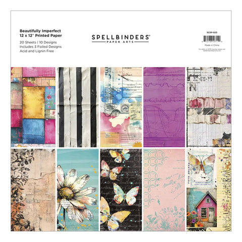 Spellbinders Beautifully Imperfect 12 x 12" Printed Paper from the Beautifully Imperfect Collection