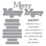 Spellbinders - Merry Sentiments Clear Stamp & Die Set from the All About Christmas Collection by Lisa Horton