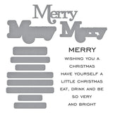 Spellbinders - Merry Sentiments Clear Stamp & Die Set from the All About Christmas Collection by Lisa Horton