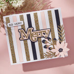 Spellbinders - Merry Sentiments Clear Stamp & Die Set from the All About Christmas Collection by Lisa Horton
