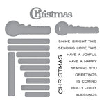 Spellbinders - Christmas Sentiments Clear Stamp & Die Set from the All About Christmas Collection by Lisa Horton