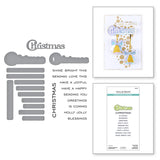 Spellbinders - Christmas Sentiments Clear Stamp & Die Set from the All About Christmas Collection by Lisa Horton