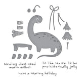 Spellbinders - INDEPENDENT EXCLUSIVE - DINO-SIZED HOLIDAY CLEAR STAMP & DIE SET